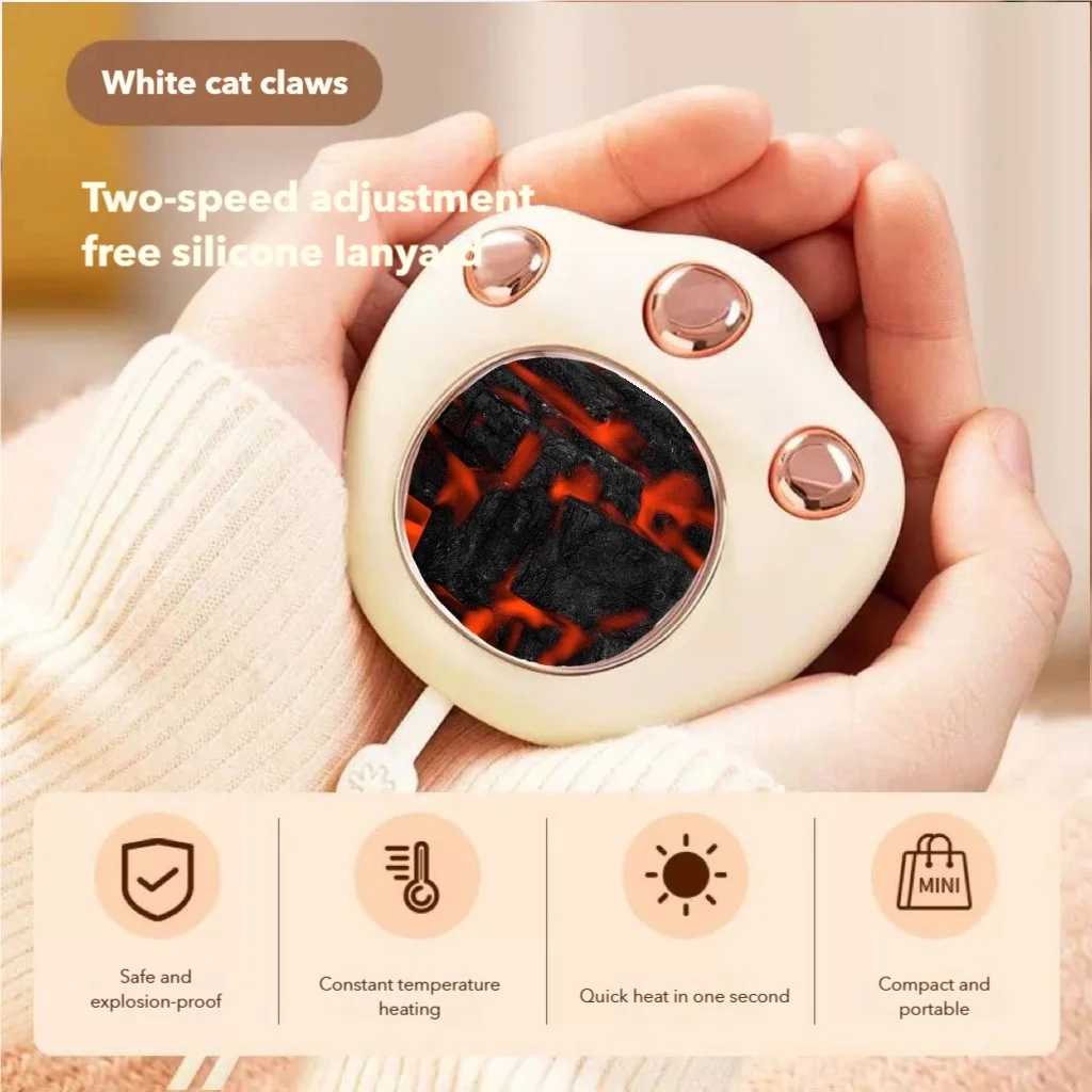 تدفئة اليد قابلة للشحن تدفئة اليد الكهربائية مع تدفئة اليد المحمولة اللاسلكية USB جيب الأيدي سخان في الهواء الطلق هدية دافئة ل