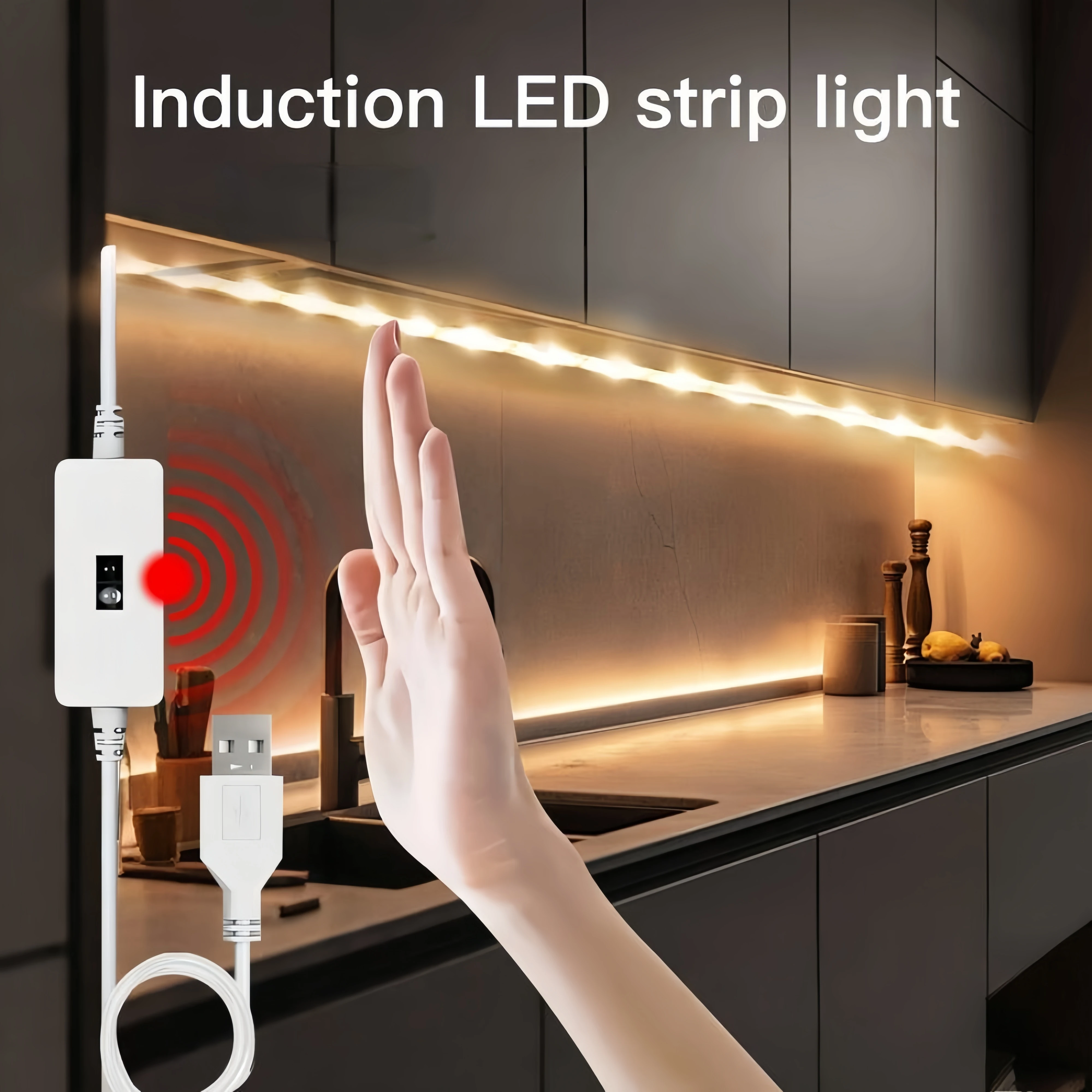 LED Strip Light Hand Sweep Sensor 5V USB 2835 Dimmable Diode Lights TV Backlight Festoon Cabinet Lamp Home Decoration Lighti