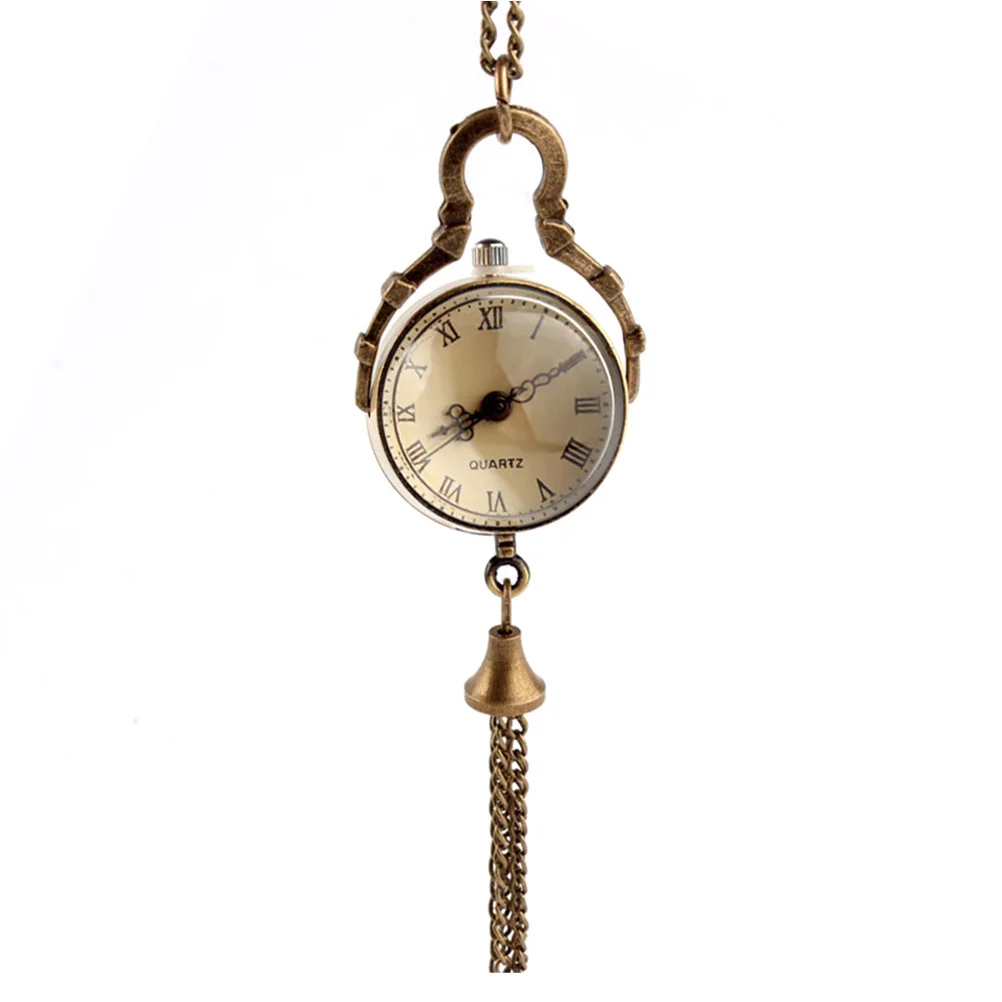 

WESIEVYA Vintage Pocket Watch for Men Locket Necklace Fob Chain Waistcoat Hand Glass Lanyard Accessory