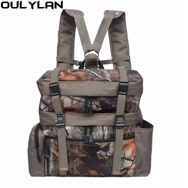 

Oulylan Outdoor Tactical Camo Backpack Men Waterproof Camping Backpack Large Capacity Layered Design Mountaineering Bag