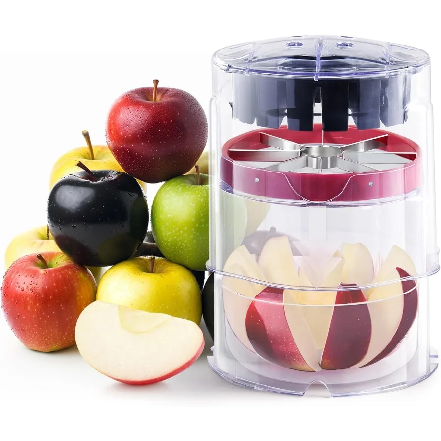 

Professional Apple Slicer 8Slice UltraSafe HeavyDuty Stainless Steel Apple Cutter for Efficient and Safe Fruit Preparation 5.12