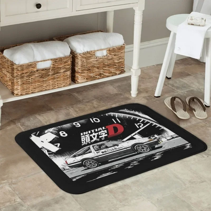 

LK01 Initial D Takumi Racing AE86 20V Silvertop - Non-Slip, Machine Washable Rug for Bathroom & Bedroom Decor）4（v