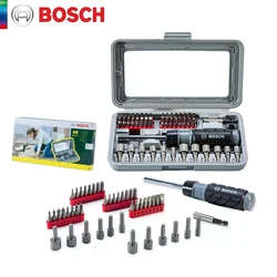 Bosch Ratchet Screwdriver Kit 46 Pcs 1/4 Inch Drive Socket Ratchet Torque Wrench Set Screwdriver Bit Quick Spanner Hand Tools