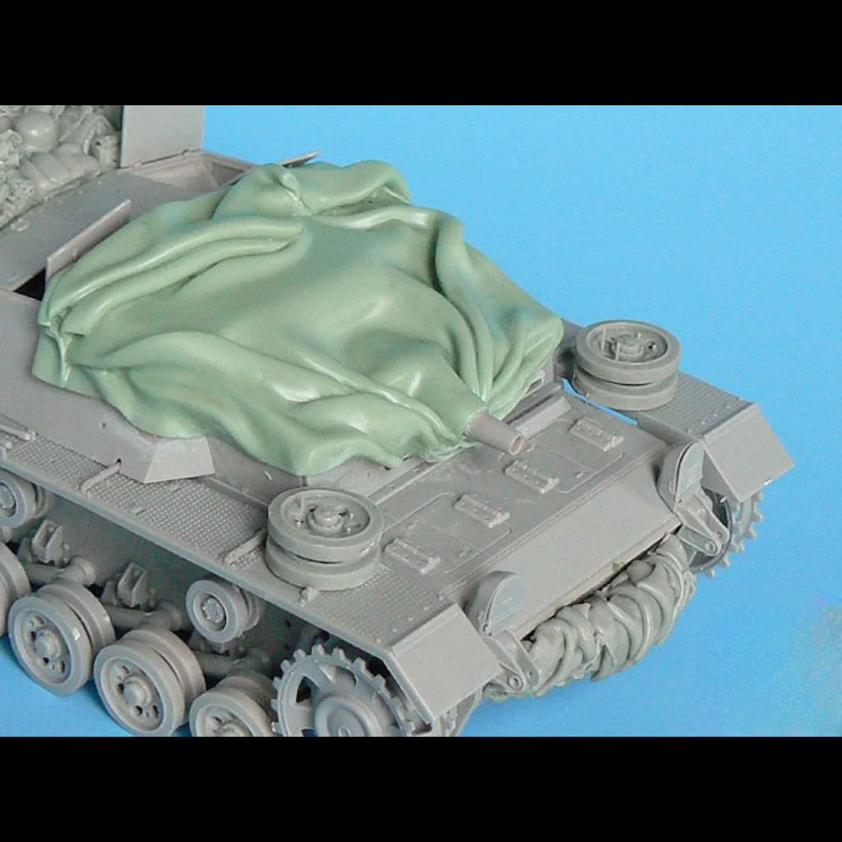 1/35 Resin Scene Model Kit, military theme, assault gun canvas cover unassembled and unpainted GK,