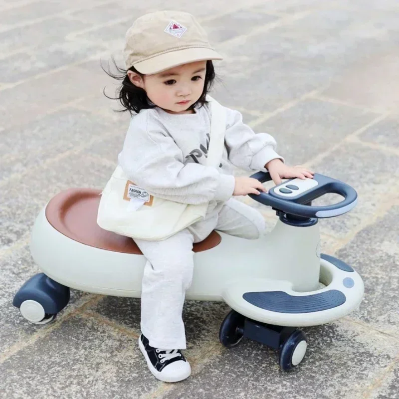 

Children's Twister Car Baby Walker Silent Wheel Anti-rollover Yo-yo Car 1-8 Years Old Baby Twist Scooter Sliding Swing Toy Car