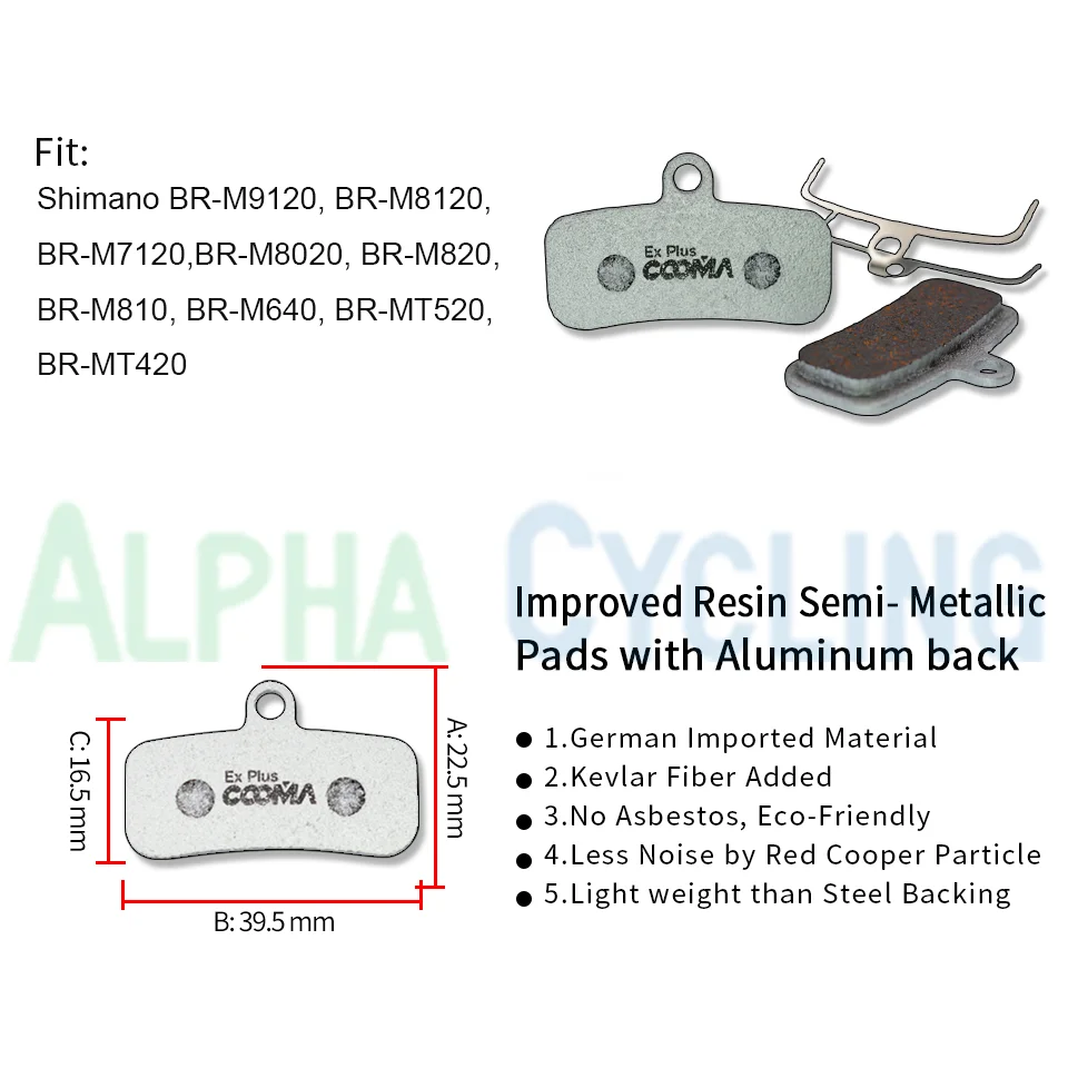 Bicycle Disc Brake Pads For Shimano M9120 M8120 M7120 M6120 Saint M810 M820 ZEE M640 H01 H03A MT520 Bengal Helix 4X D01S, D02S