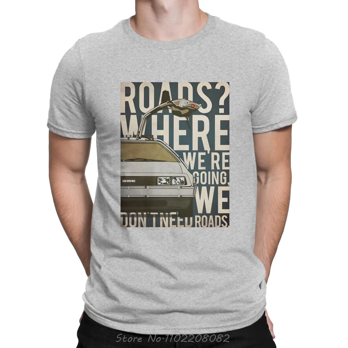 العودة إلى المستقبل الرجال تي شيرت العودة إلى المستقبل مجنون تيز قصيرة الأكمام س الرقبة تي شيرت ملابس علوية من القطن موضة عادية التي شيرت #2