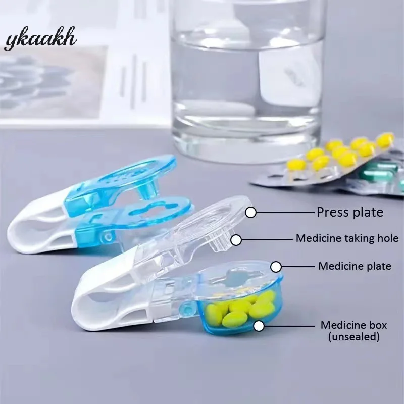 

1pcs Portable Pill Taker Anti Pollution Artifact Medication Dispenser Pill Taker Cup Organizer For Vitamins Pill Popper