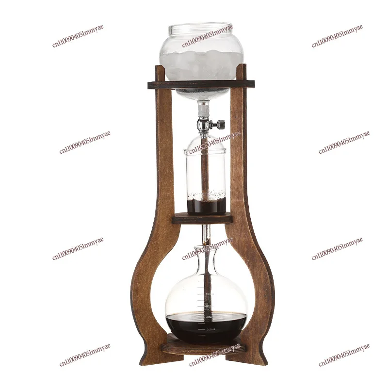 

Ice Drop Coffee Pot Cold Brew Wooden Hand Coffee Set Ice Brew Pot Drip Type