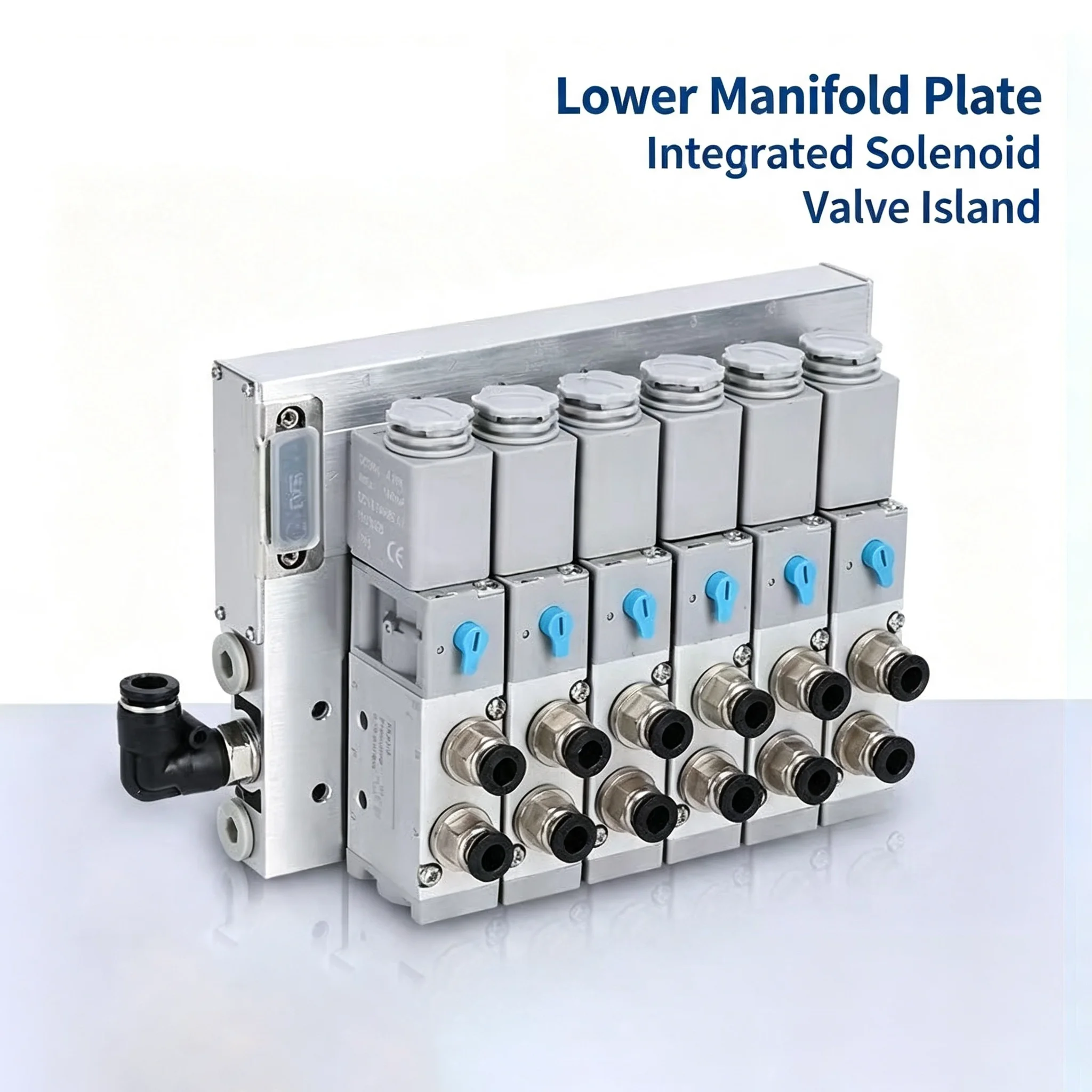 Bank Pneumatic Valve Island Multi‑Station Valve Module Automation 4V110‑06 Solenoid Valve Manifold 24V Integrated Valve