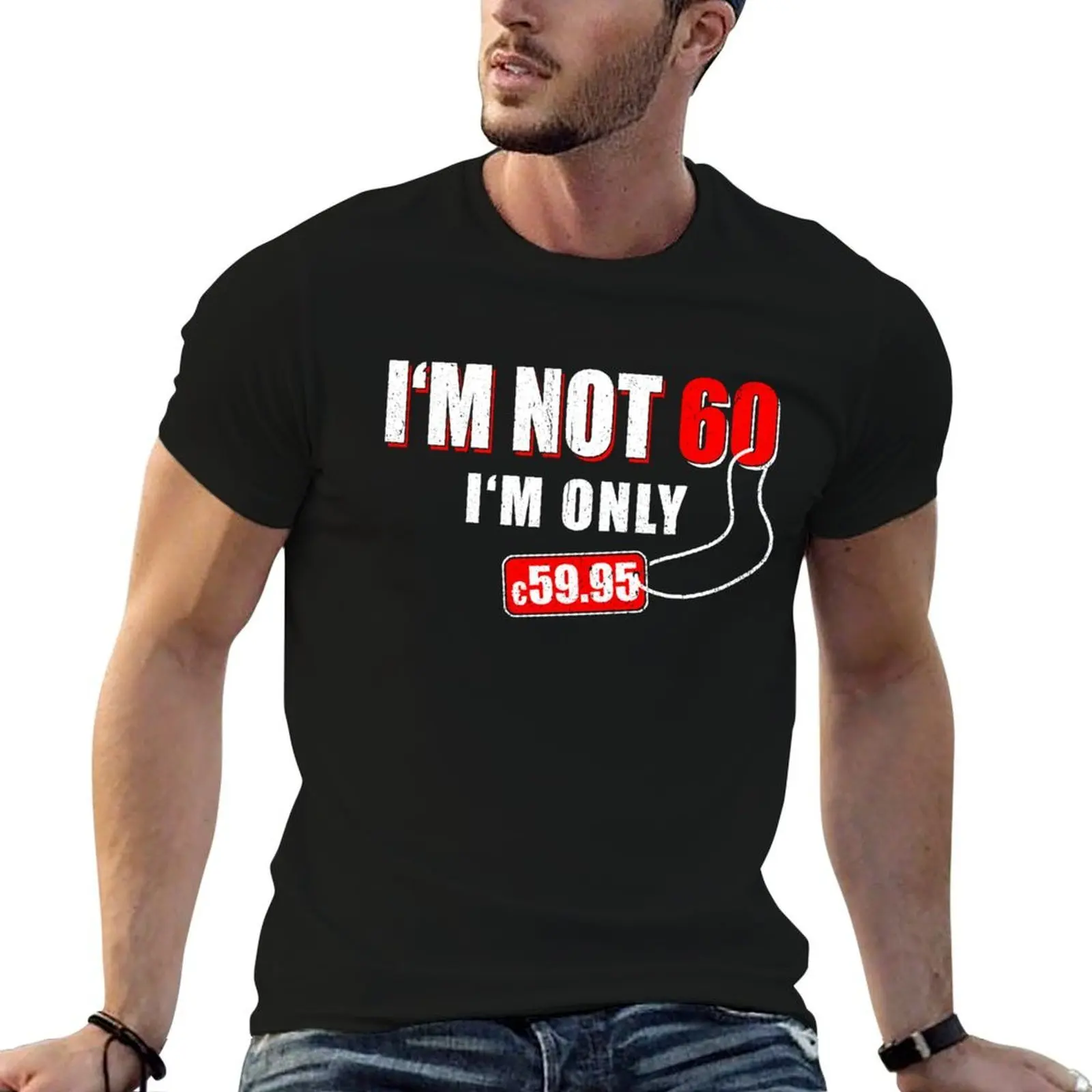 NO TENGO 60, SOLO TENGO 59,59€ IDEA DE REGALO DE CUMPLEAÑOS Camiseta ropa camisetas lisas para hombre