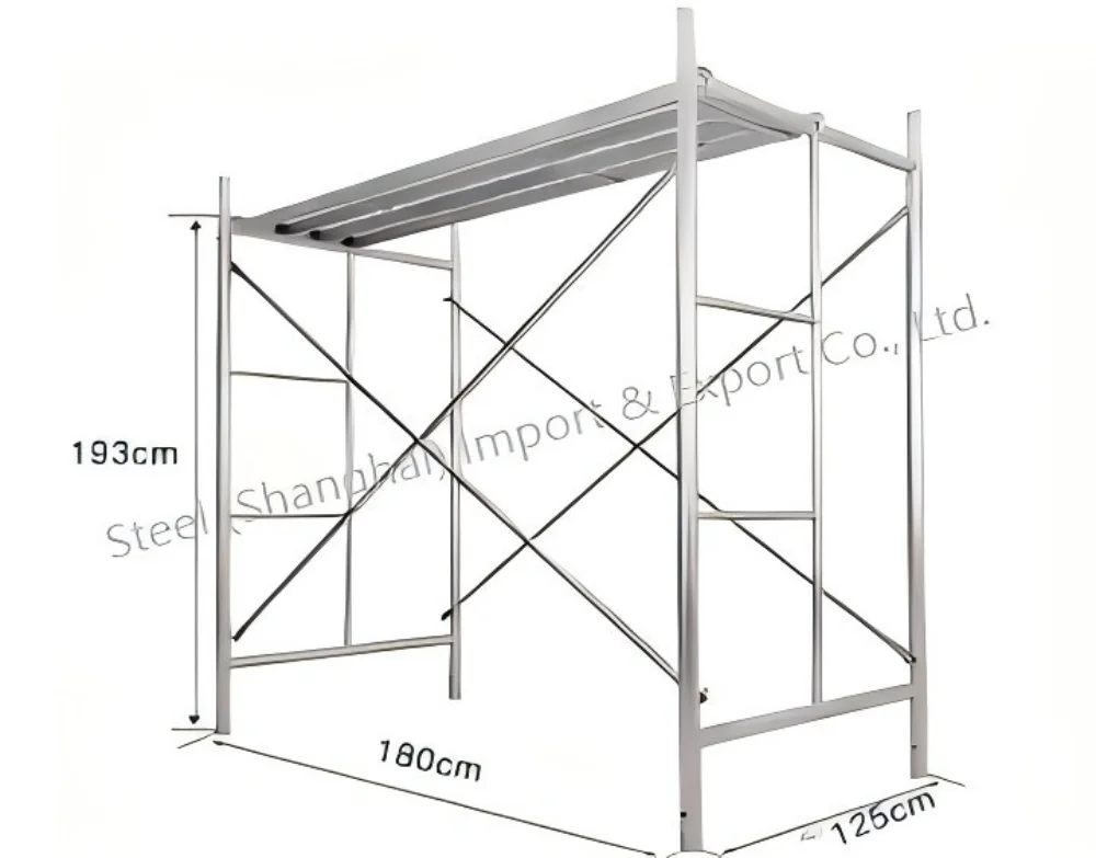 شنغهاي مصنع الصلب الصناعية الحديثة سريعة التركيب سبائك الألومنيوم المتنقلة 2.5 متر السقالات البناء تسلق سلم عالية