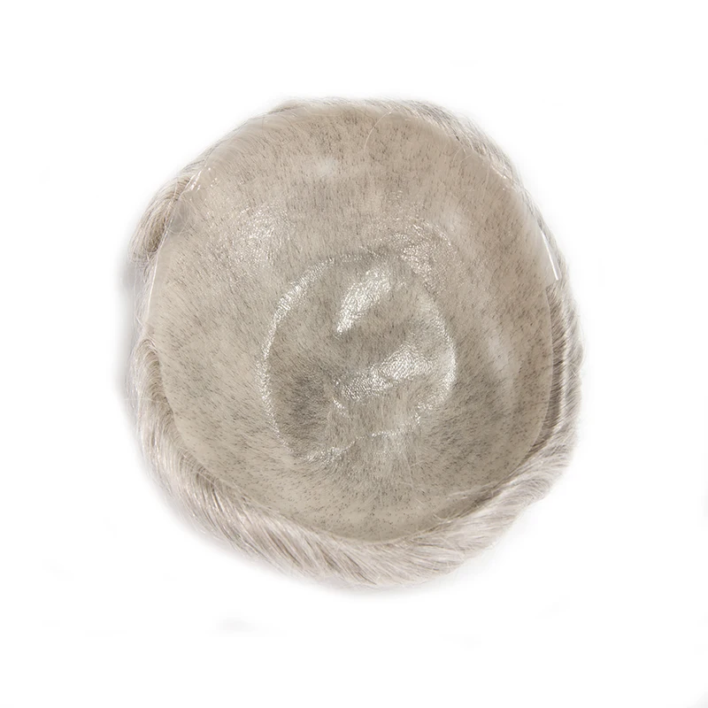 Kuinhair Soft PU Men's Capillary Prothesis 0.02-0.03m Think SKIN Male Hair Toupee Natural Hairline Breathable Replacement System
