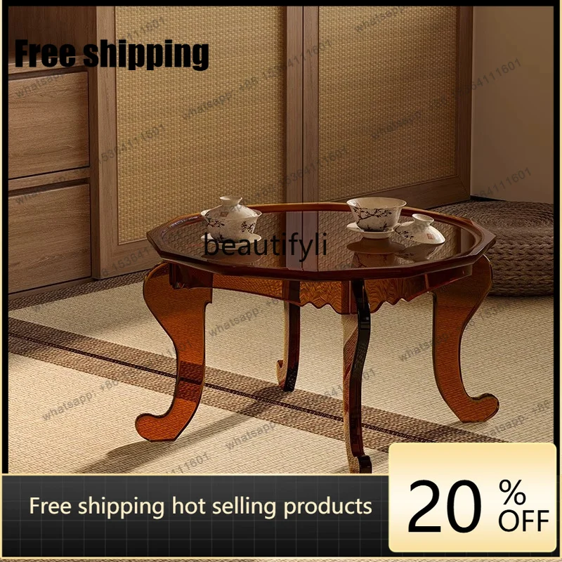 Factory Direct  Tea room Chinese style fully decorated kang ji tatami acrylic bay window table
