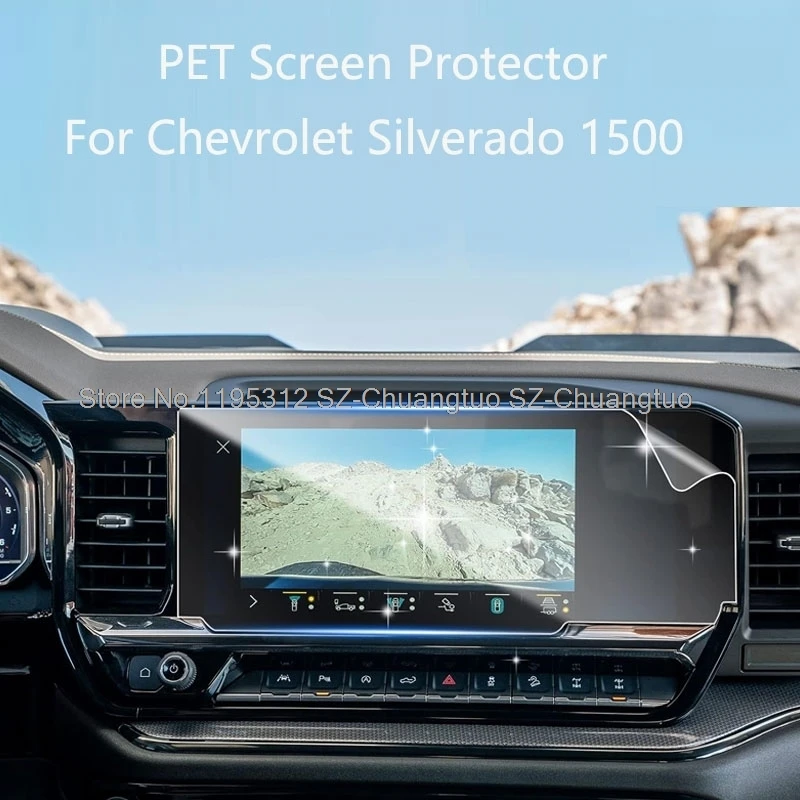 PET Screen Protector film For Chevrolet Silverado 1500 LT RST LTZ ZR2 2022-2024 13.4 inch  Car Radio GPS Navigation anti-scratch