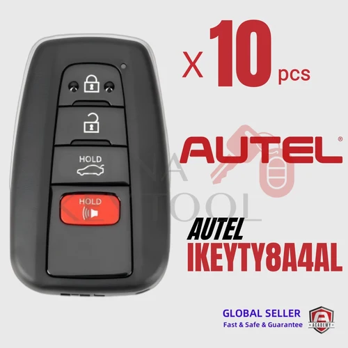Imagen 2 del producto 10 piezas Autel IKEYTY8A4BL IKEYTY8A4AL Universal inteligente remoto clave 3 1 botones para Toyota para Autel inteligente clave para KM100 IM508 IM608
