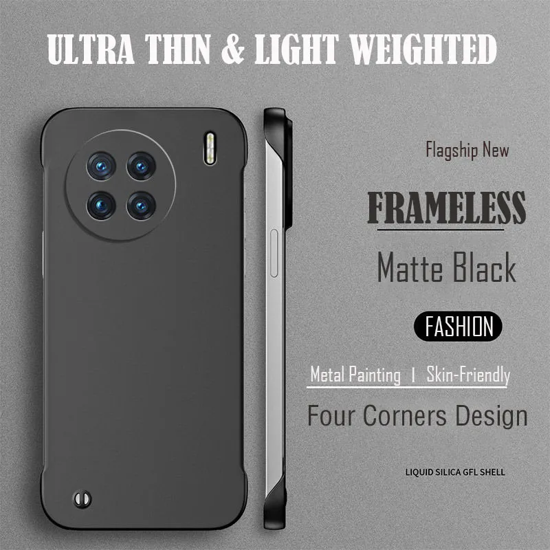 Metal Surface Painting Ultra Thin Frameless Phone Case For Oneplus 13 12 12R 11 11R 10T 10 9 8 Pro Cases Smooth Full Cover view 3