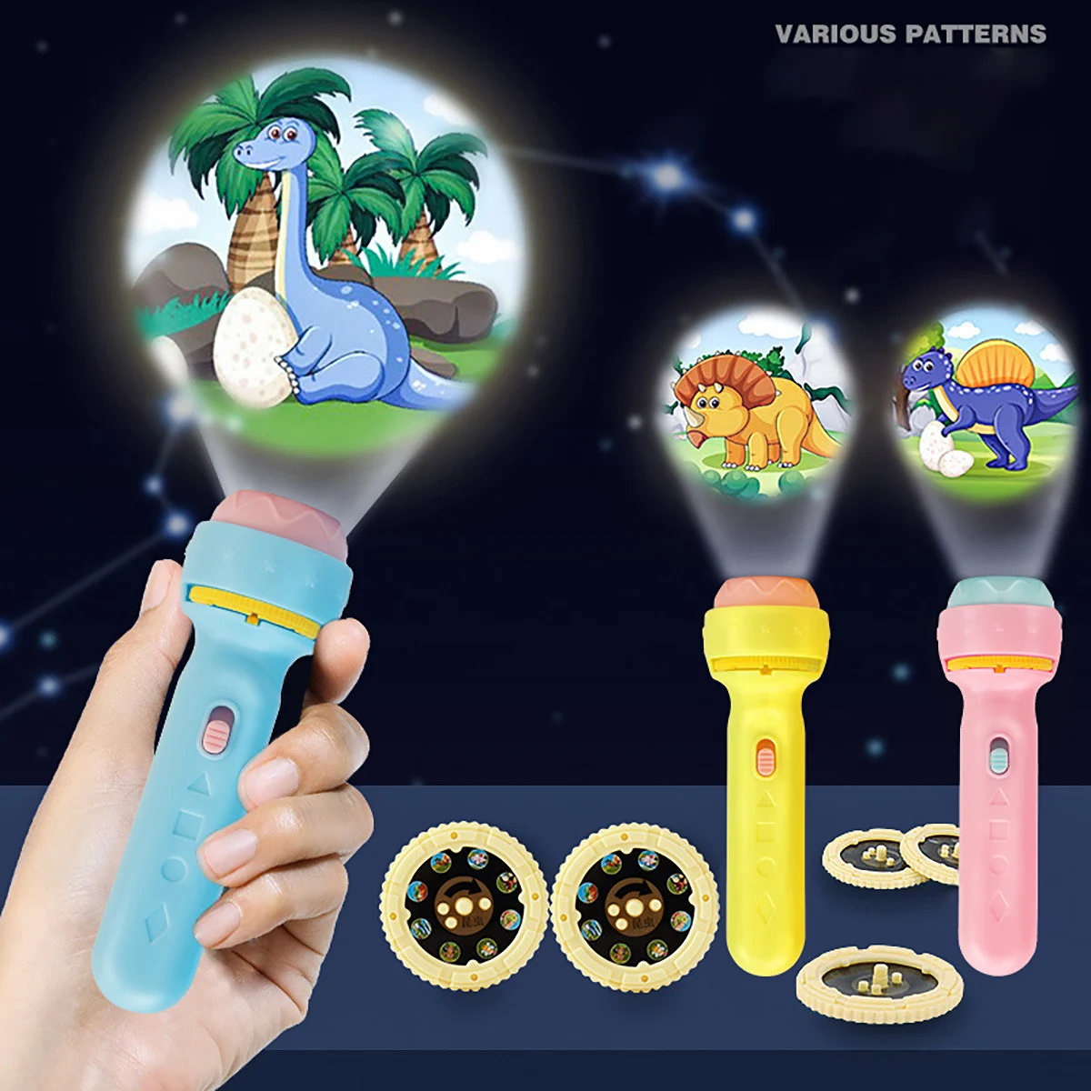 Flashlight Projector Torch Lamp Toy Cute Cartoon Creativity Toy Torch Lamp Flashlight Projector Toy Baby Sleeping Story Book ﻿