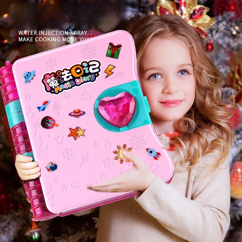 Jewelry Makeup Kit for Kids Magic Book Surprise Box DIY Handmade Rings Bracelets Pretend Play Princess Girl\'s Birthday Xmas Gift