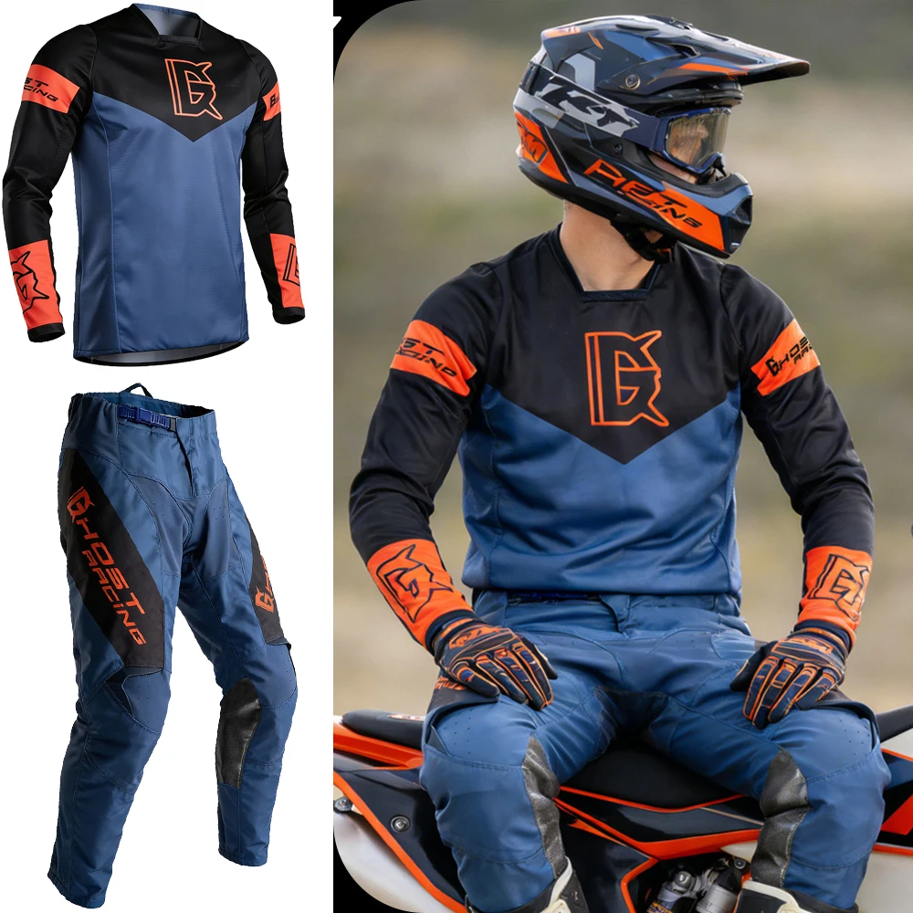 New Men Motocross Gear Set Top Off Road MX Combo Moto Jersey And Pant Summer Moto Jersey Set Off Road Suit S-3XL