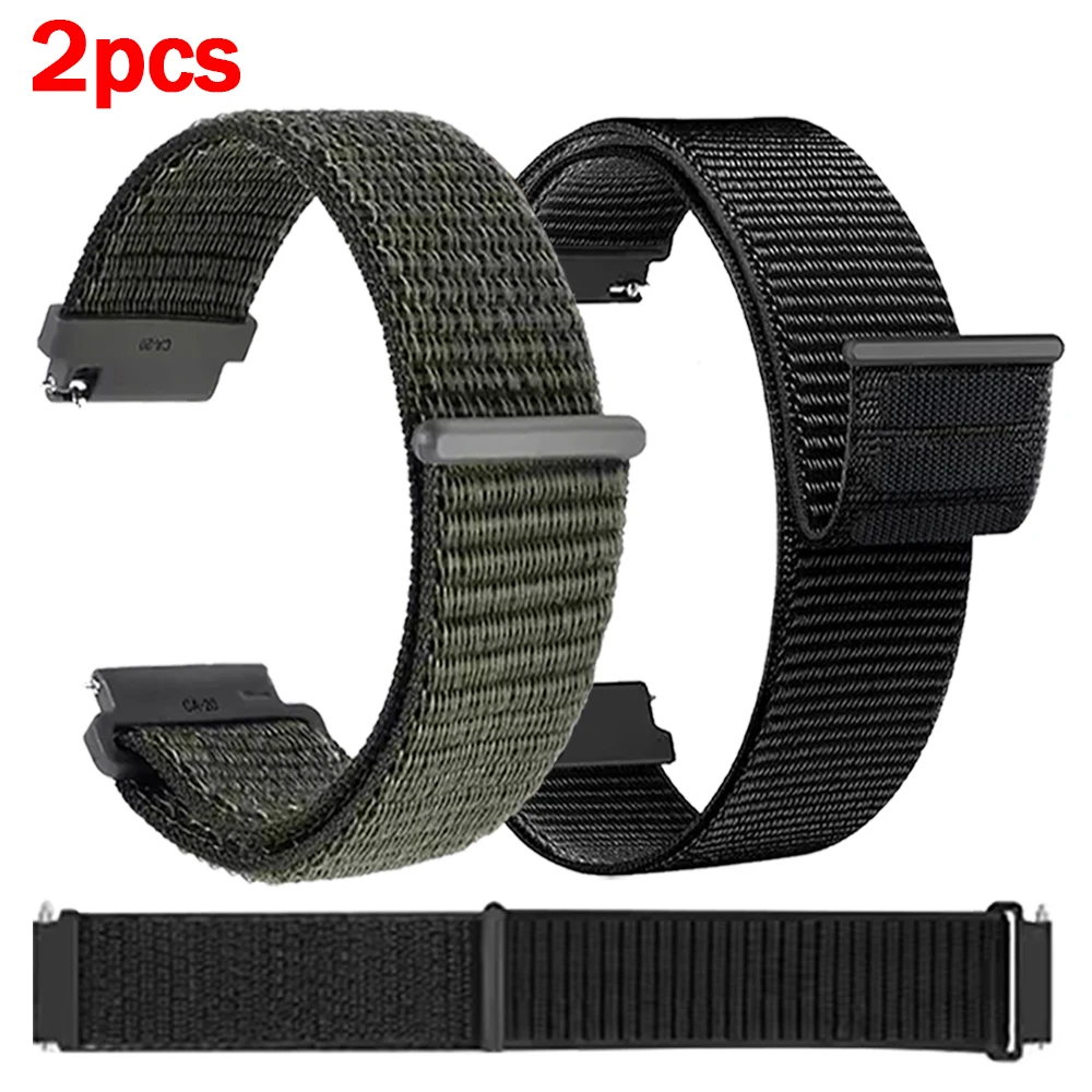 2Pcs 22mm Nylon Woven Loop Strap For Xiaomi Watch 2 Pro color 2 S1 Active S2 46/42mm S3 S4 Sport Watchband For AMAZFIT BALANCE 2