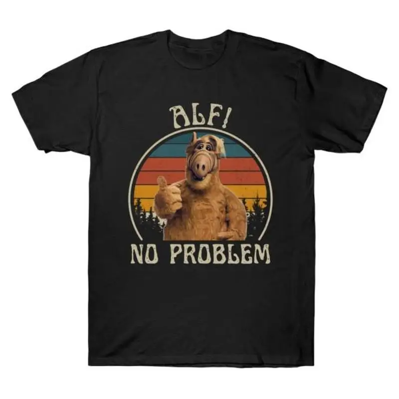 ALF Gordon Shumway Graphic T‑Shirt Unisex 80s Retro Sci‑Fi Comedy Sitcom Melmac Alien Life Form Print Tee Short Sleeve Tops