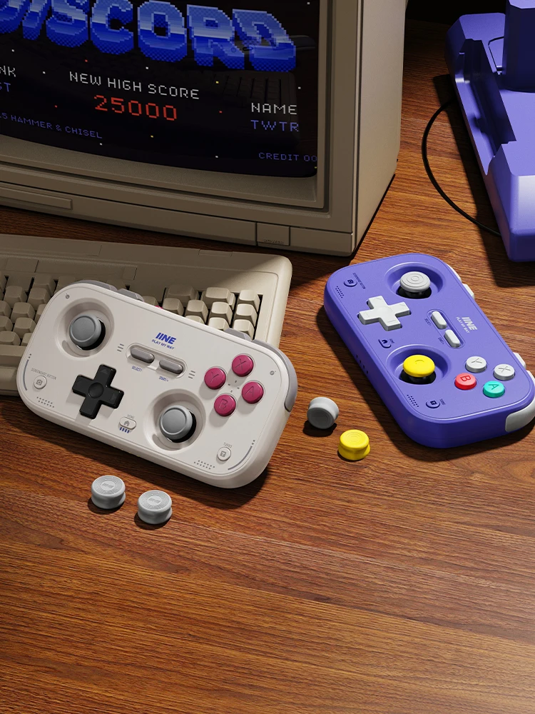 Contrôleur de jeu rétro de poche IINE, bâton encastré 1000Hz, manettes à effet Hall, Mini manette de jeu Portable, commandes personnalisables