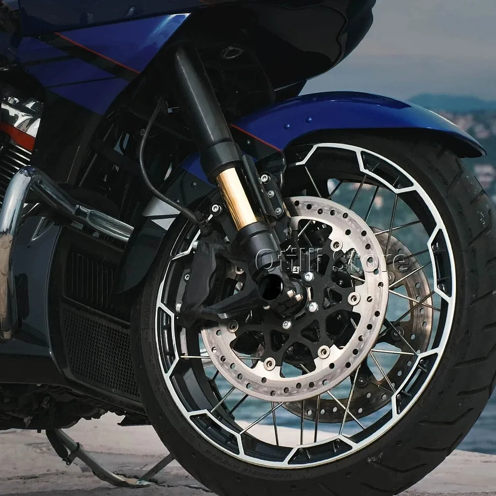 قبعات صامولة المحور الأمامي للدراجة النارية متوافقة مع Harley Touring Street Road Glide CVO FLHX FLTRX CVO Road Glide FLTRXSE 2025 2024 #6