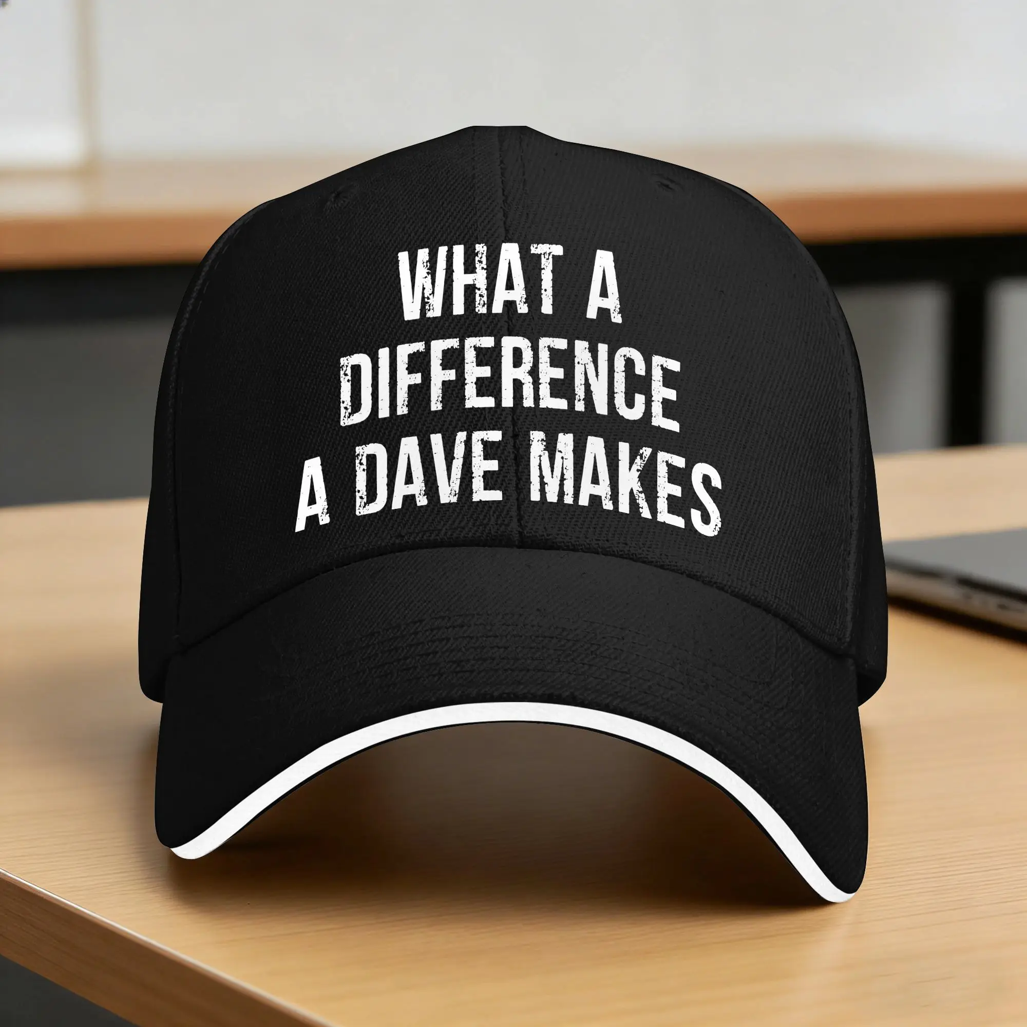 What A Difference A Dave Makes Sun Baseball Cap  Summer Streetwear Hip Hop Hats For Men Adult Outdoor Gym Baseball Caps