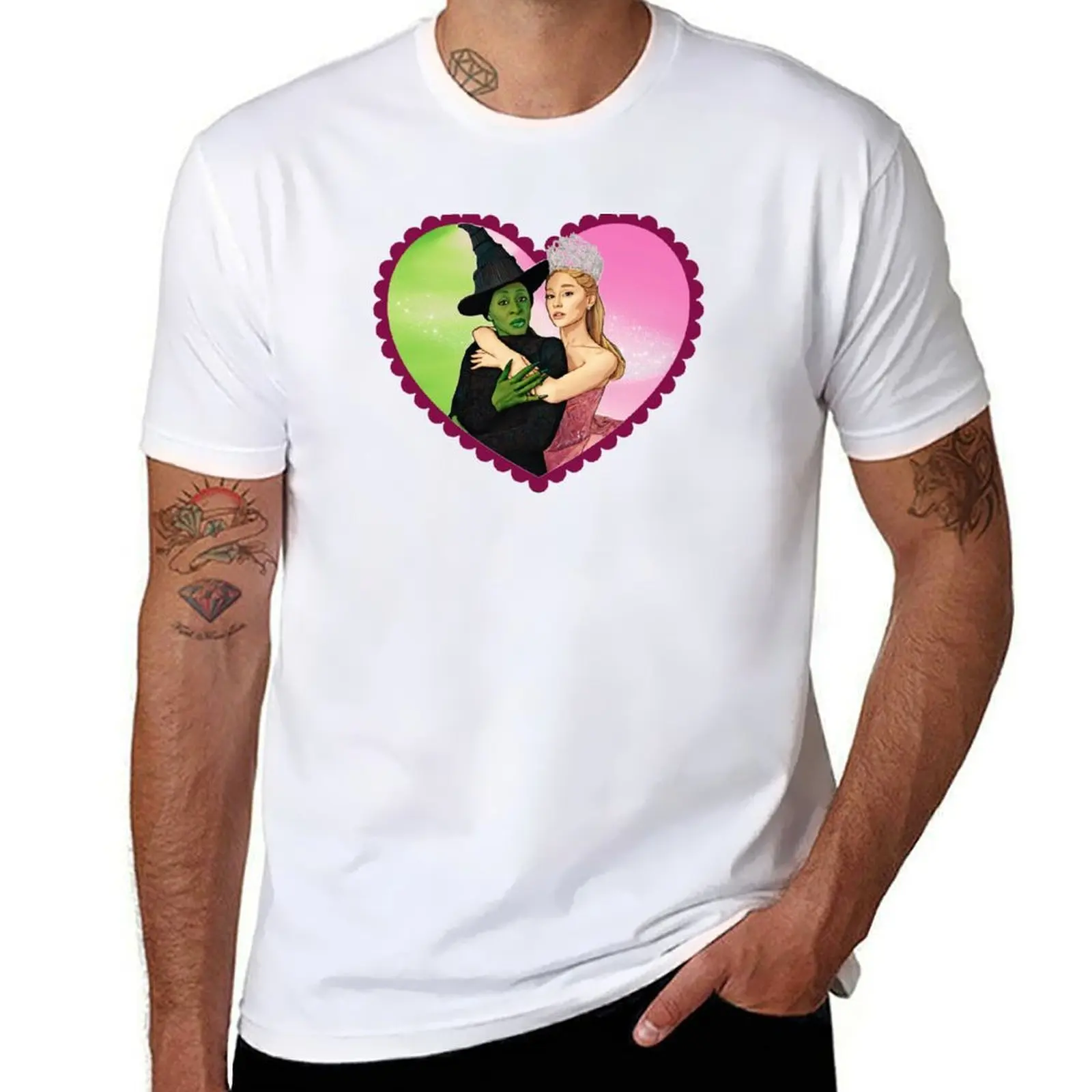 

Wicked Movie Glinda and Elphaba T-Shirt anime t shirts oversize cotton t shirts high quality T-Shirt