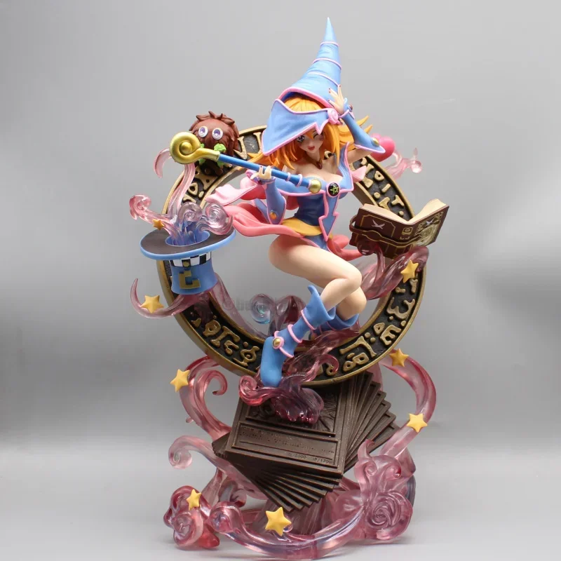 37cm Yu-Gi-Oh! Figure Dark Magician Figures Sexy Girl Figurine Pvc Model Doll Game Statue Room Ornament Desk Birthday Toy Gifts