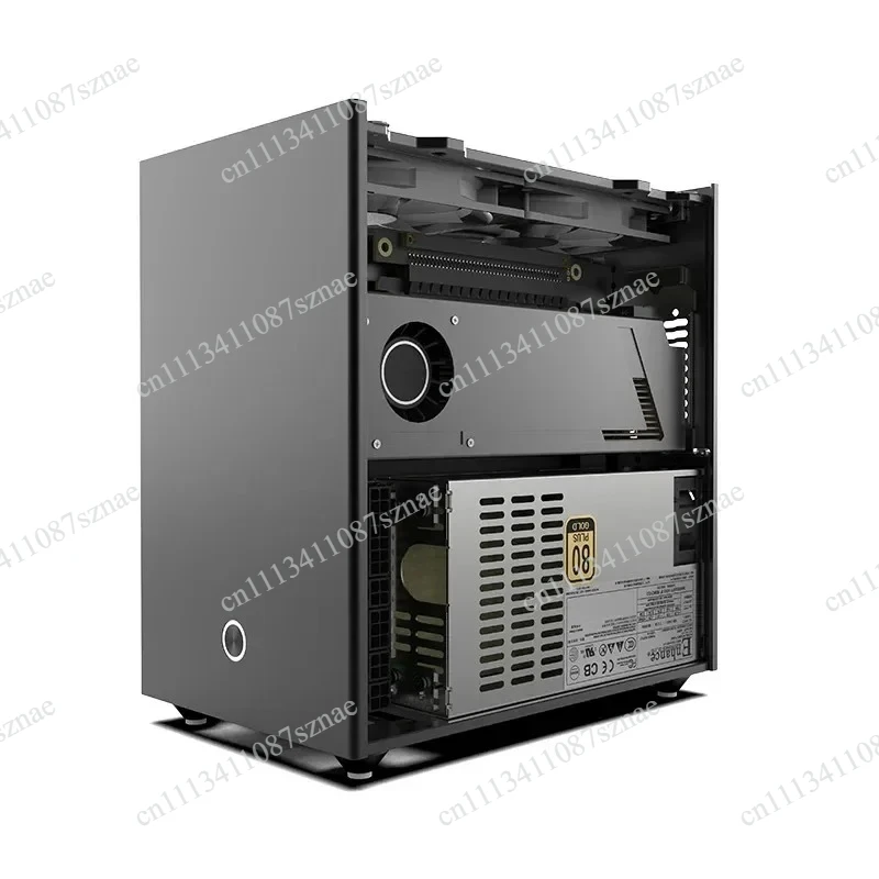 A24-V6 1.0 Mini ITX Chassis 5.38L, Dual-Slot Half-Height Single-Display with 1U Power Supply