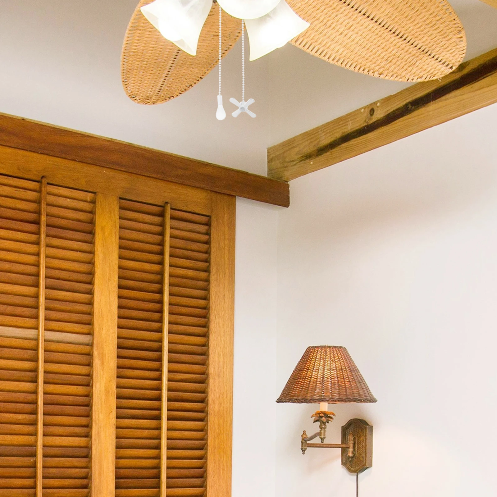 

2 Pcs Pull Chain for Ceiling Fan Lights Fixtures Wall Lamp Glass Bedside Cord Decorative Chains Decoration Vintage Home Hanging