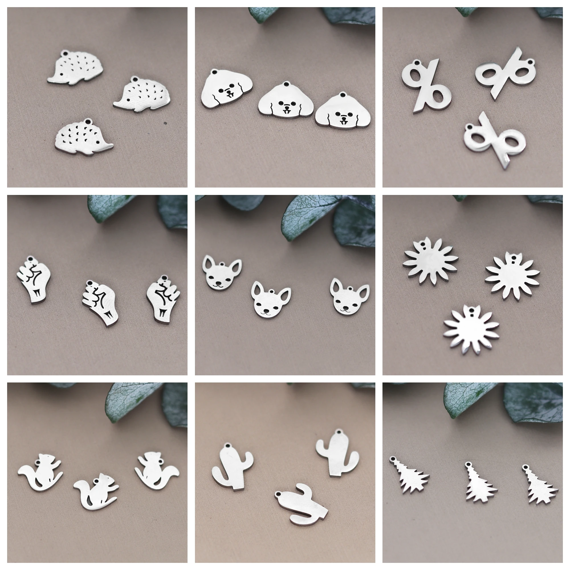 3pcs Percent Fish Squirrel Dog Charms Lovely Animal Pet Pendants For Making DIY Handmade Findings Accessories Necklace Jewelry