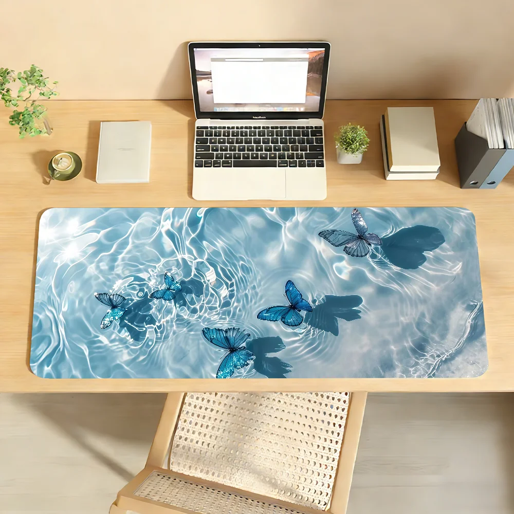 Butterfly Aesthetic Mouse Pad For Office Gaming And Keyboards Non-Slip Large Waterproof