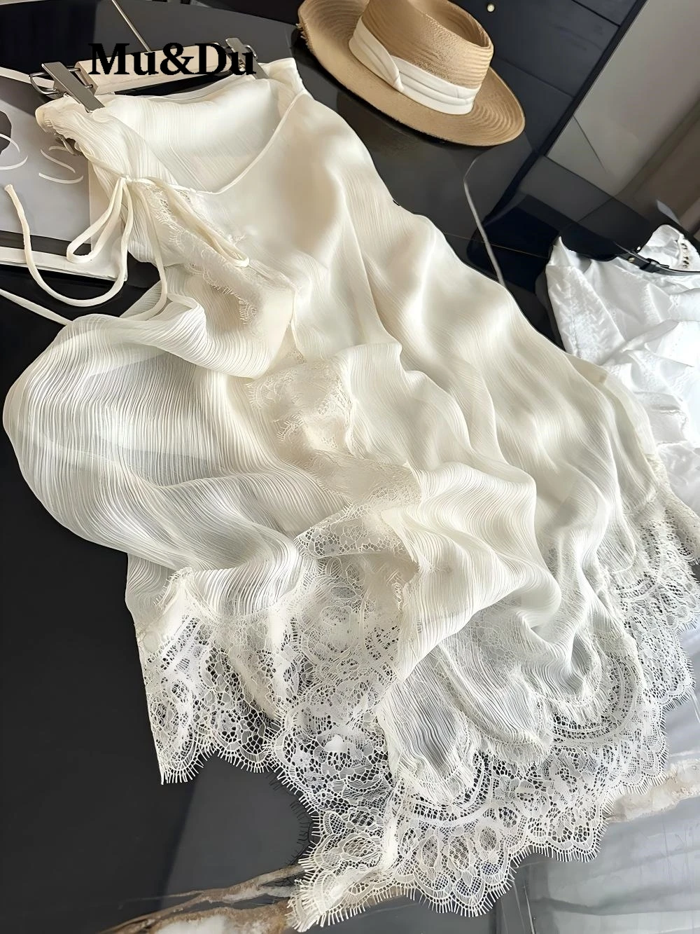 Summer New Women's Fashion Slim Fit Lace Wrap Skirt High Waist Irregular Polyester Fiber Ladies Stylish Versatile Skirts