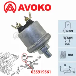 0-5 Bar/0.3 Bar Oil Pressure Gauge Sending Unit 035919561 For AUDI 80 90 100 200 Quattro Cabriolet 2.0L 2.2L 2.3L 2.8L