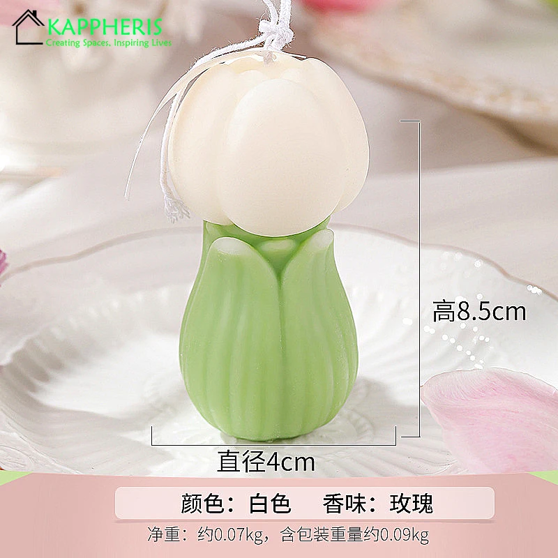 Guest Gift Candles Tulip Aromatic Decorative Candles Personalized Wedding Favour Flower Candles Home Decors