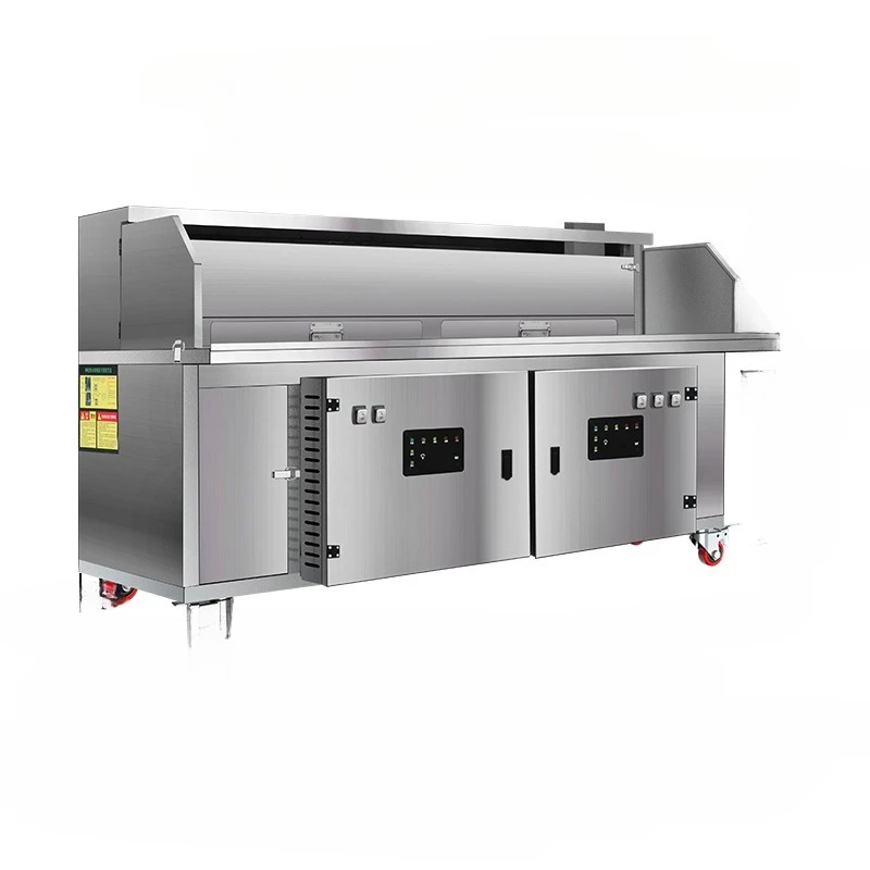 

Flat suction model, smokeless barbecue truck, water and electricity composite stall, environmental protection