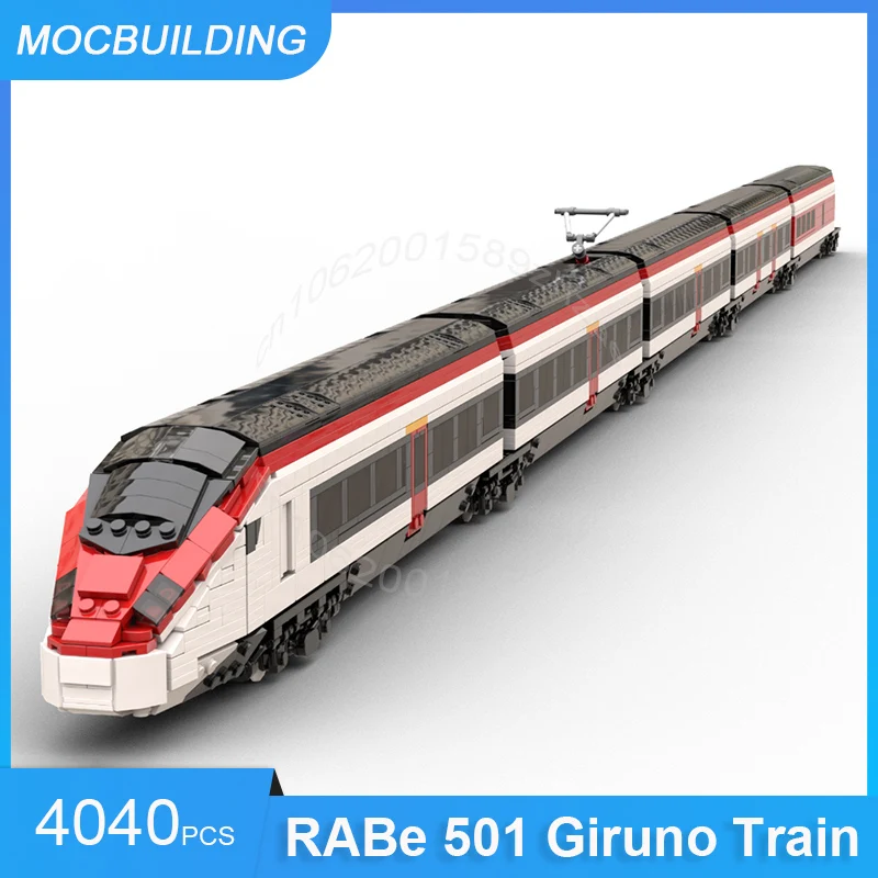 MOC Building Blocks RABe 501 Giruno Train Model DIY Assemble Bricks Transportation Creative Educational Xmas Toys Gifts 4040PCS