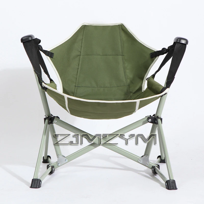 Outdoor Camping Chair Leisure Rocking ChairFolding Recliner Camping Rocking Chair Garden Swinging Chairs Foldable Chair