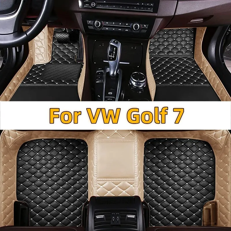 

Car Floor Mats for Volkswagen VW Golf 7 7.5 GTE GTD GTI 2012~2020 Carpets Leather Mat Rugs Pad Interior Parts Car Accessories