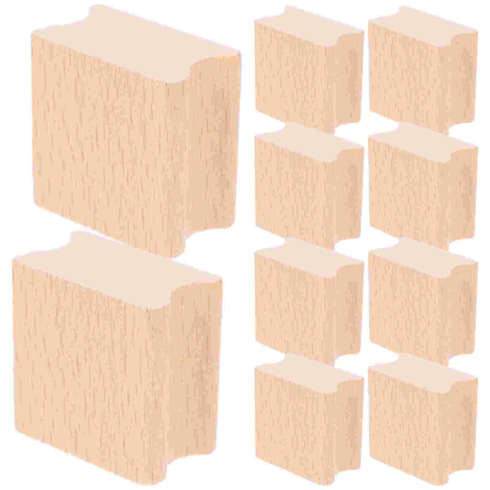10pcs Wooden Stamps Seal Creative Seal Stamps Blank Carving Use Wood Stamper