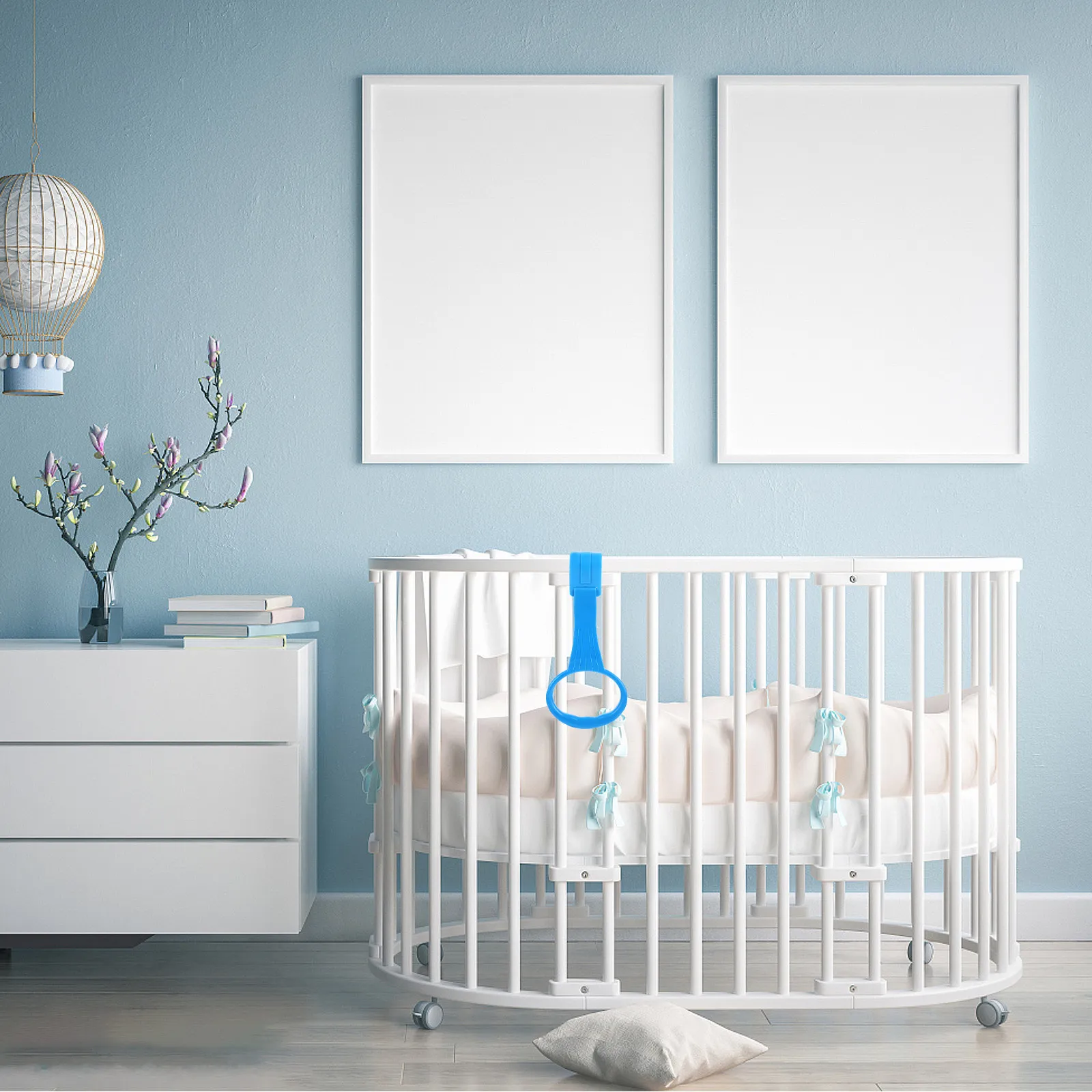 

1Pair Infant Crib Pull Up Rings for Baby Standing Confidence Walking Practice Bright Colors Easy Grip Portable Travel Friendly