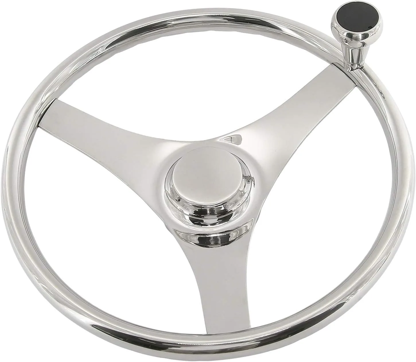 

Winibo New 13-1/2" Dia Stainless Steel Boat Steering Wheel Replacement with 1/2"-20 Nut Turning Knob Marine Yacht Accessories