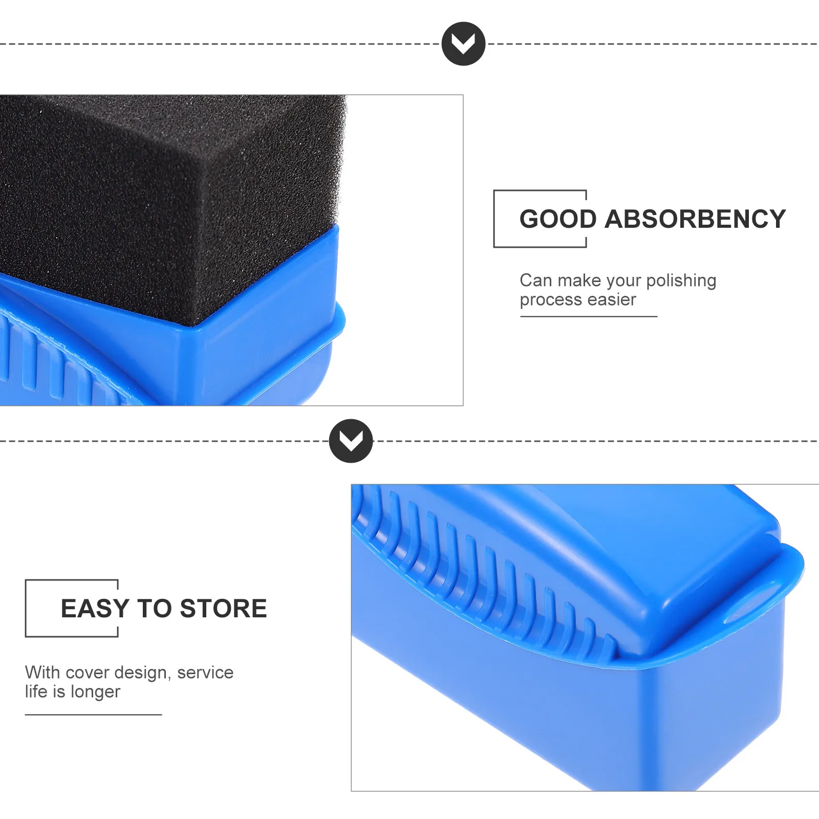 2 Pcs Waxing Tool Car Wheel Cleaning Supplies Tire Polishing Brush Auto Pad Was Applicator view 5