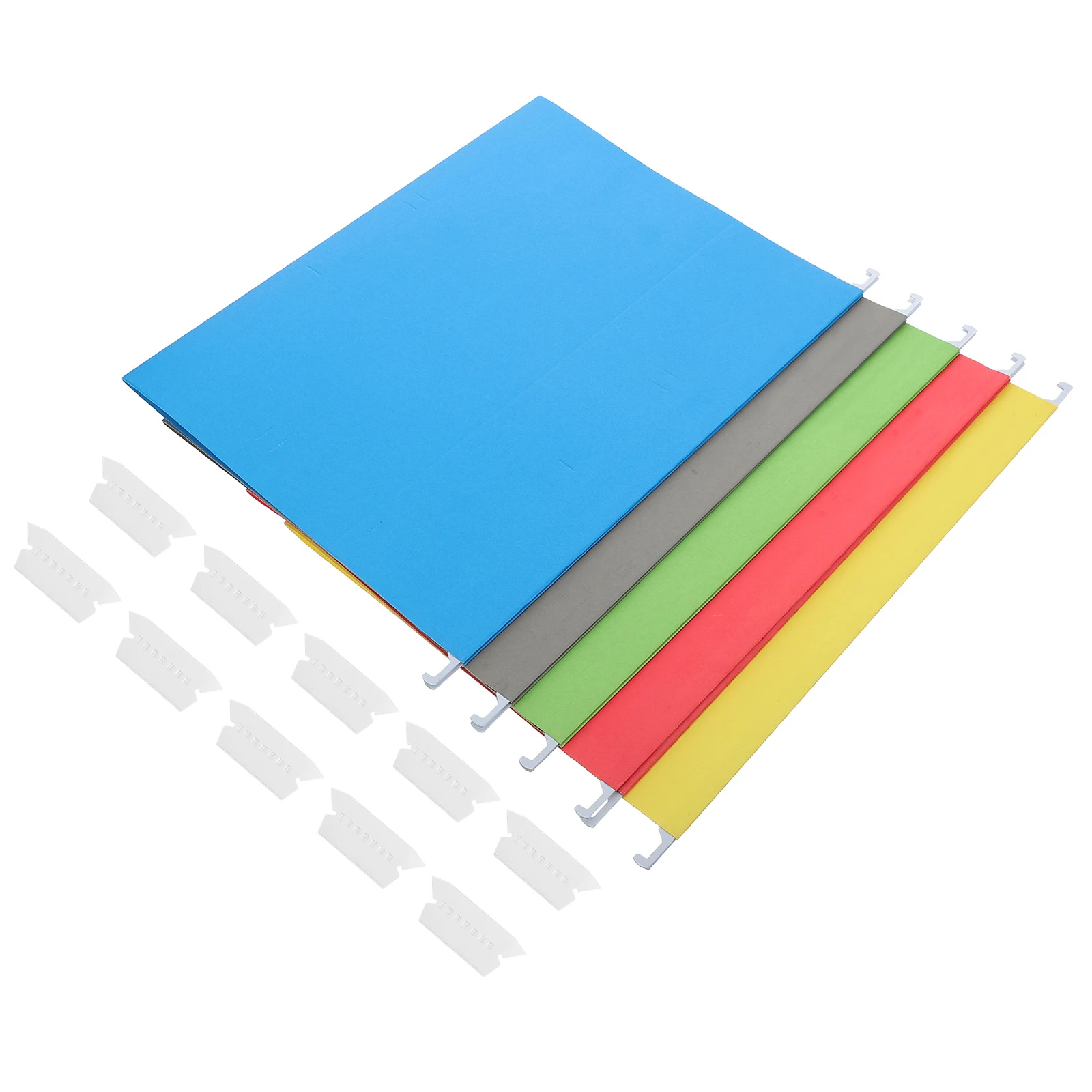 

5 Pcs File Folder Heavy Duty Hanging Paper Holder Organizer Office Document Supplies Storage Solution Bright Colors Large