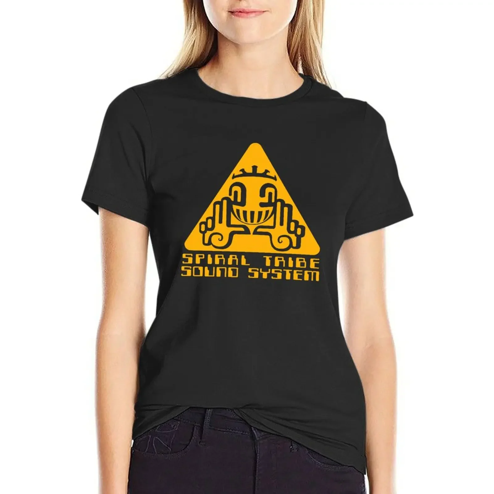 

Spiral Tribe Sound System T-Shirt heavyweights plain blacks graphic t-shirts for Women