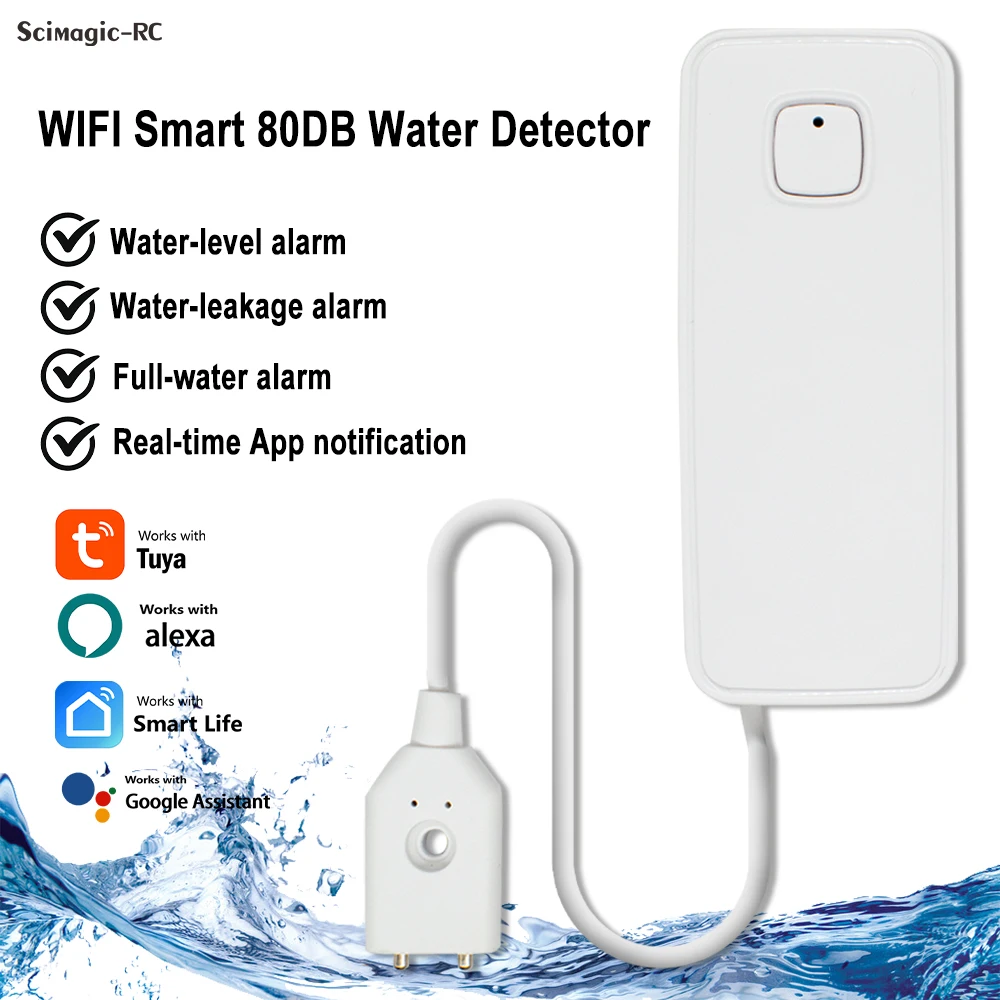 

Tuya WiFi воды датчик утечки сигнализации наводнения утечки детектор умный дом APP дистанционного управления умный дом безопасности защиты