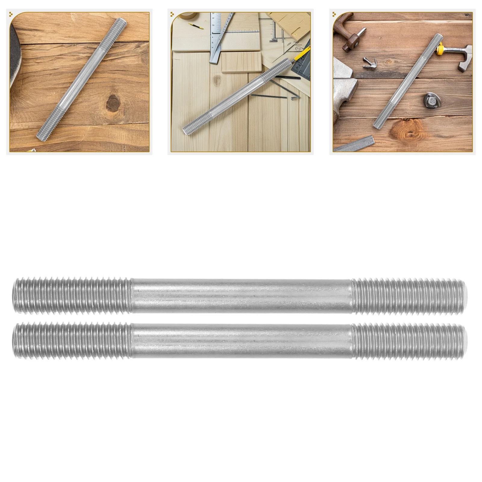 

2Pcs Double Ended Threaded Stud Stainless Steel Dual Threaded Rod Bolts for Heavy Duty House Maintenance M14x160mm Strong